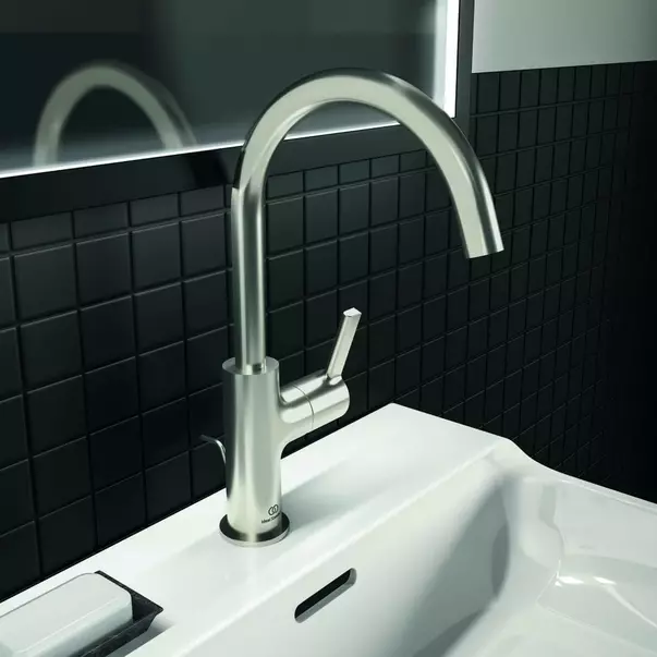 Baterie lavoar inalta Ideal Standard Atelier Joy cu ventil Pop-Up argintiu Silver Storm [3]