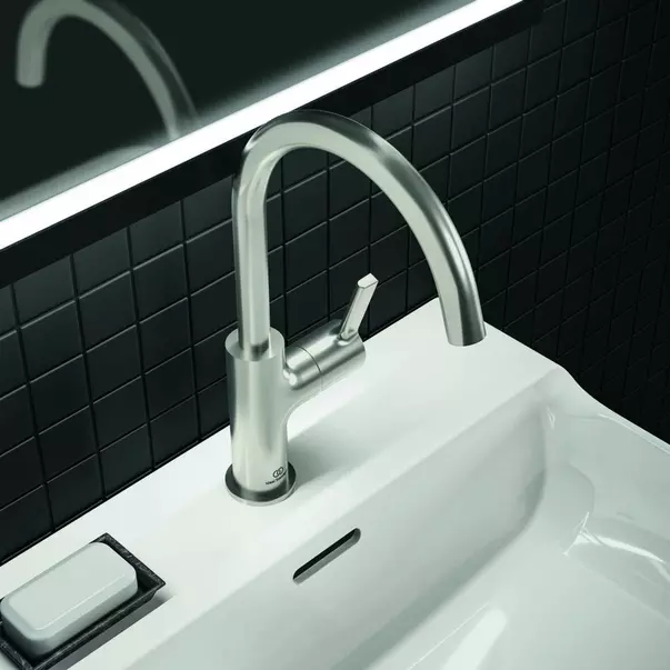 Baterie lavoar inalta Ideal Standard Atelier Joy argintiu Silver Storm monocomanda [2]