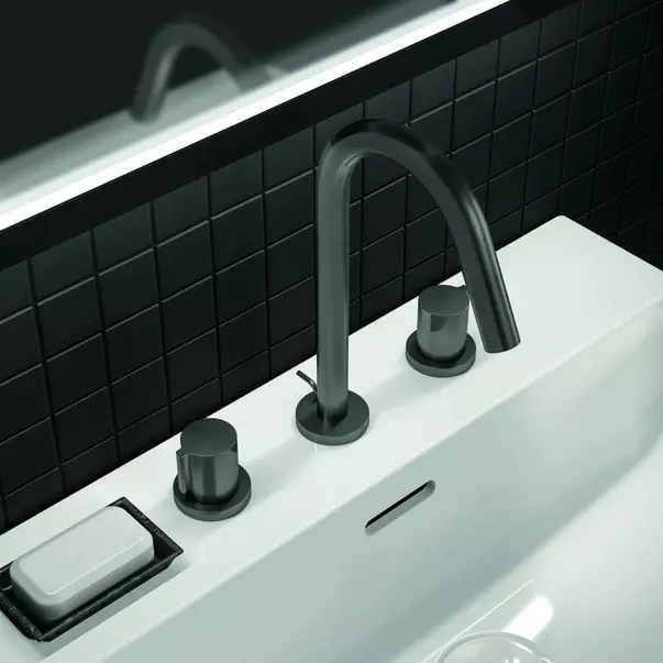 Baterie lavoar Ideal Standard Atelier Joy 3 elemente gri Magnetic Grey [4]
