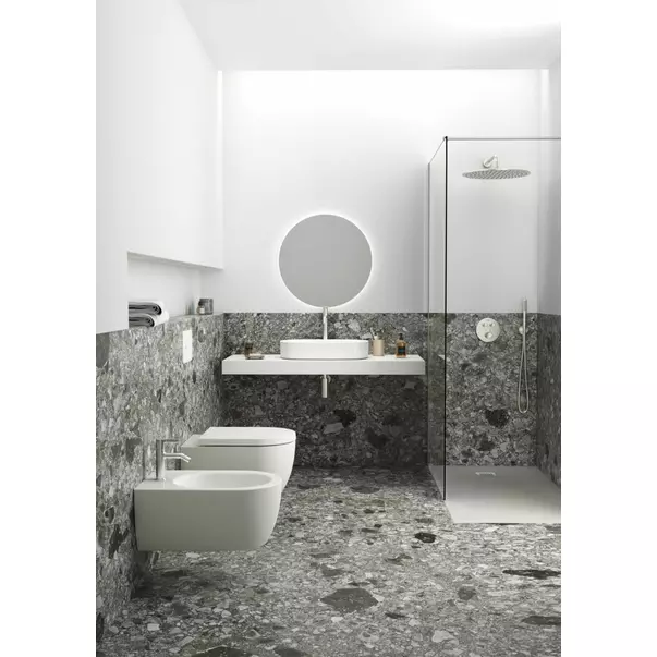 Baterie bideu Ideal Standard Atelier Joy argintiu Silver Storm cu ventil [6]