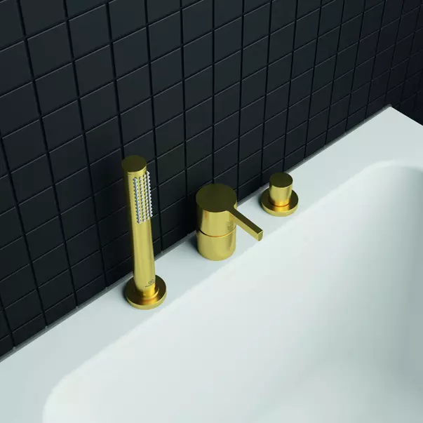 Baterii cada - Baterie cada - dus Ideal Standard Atelier Joy auriu periat cu 3 elemente