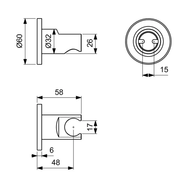 Agatatoare dus Ideal Standard Ideal Rain Round crom lucios [6]