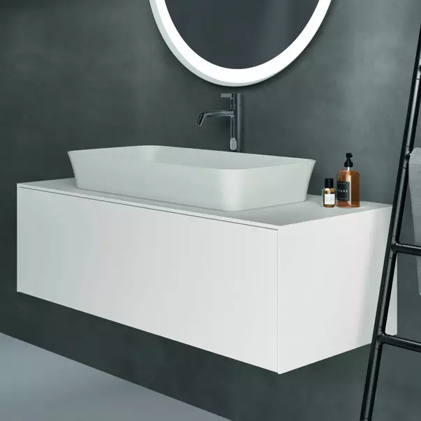 Baterie lavoar inalta Ideal Standard Atelier Joy gri Magnetic Grey cu indicator rosu - albastru [2]
