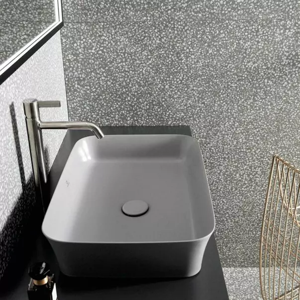 Baterie lavoar inalta Ideal Standard Atelier Joy argintiu Silver Storm cu indicator rosu - albastru [6]