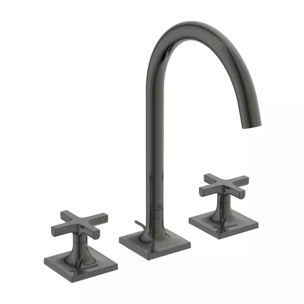 Baterii baie - Baterie lavoar Ideal Standard Atelier Joy Neo dubla comanda gri Magnetic Grey cu ventil