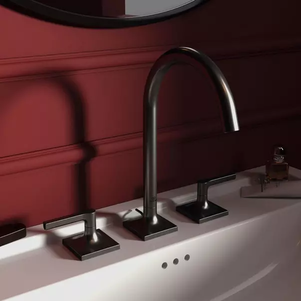 Baterii baie - Baterie lavoar Ideal Standard Atelier Joy Neo gri Magnetic Grey dubla comanda cu ventil