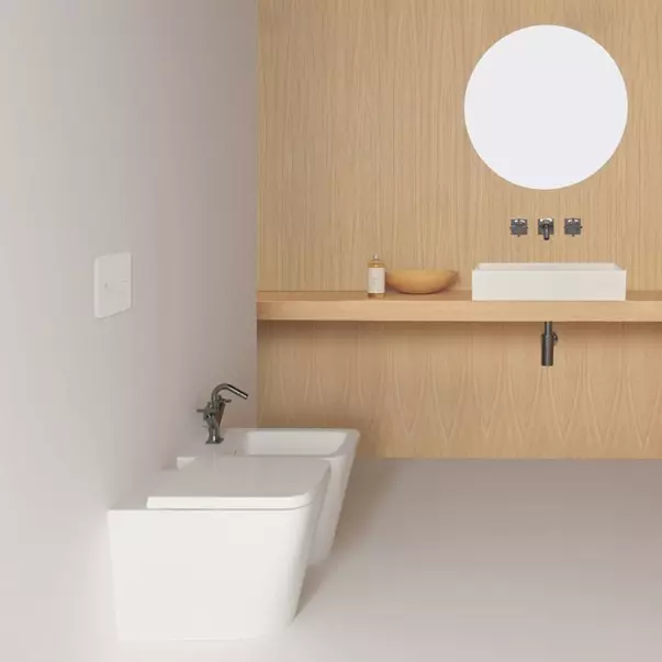 Baterii bideu si dus igienic - Baterie bideu Ideal Standard Atelier Joy Neo dubla comanda gri Magnetic Grey