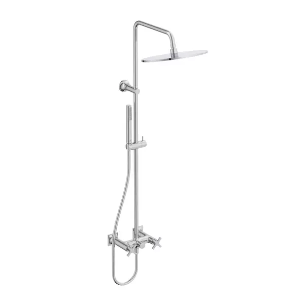 Coloane de dus - Coloana de dus cu baterie dubla comanda Ideal Standard Atelier Joy Neo cu maner in forma de cruce
