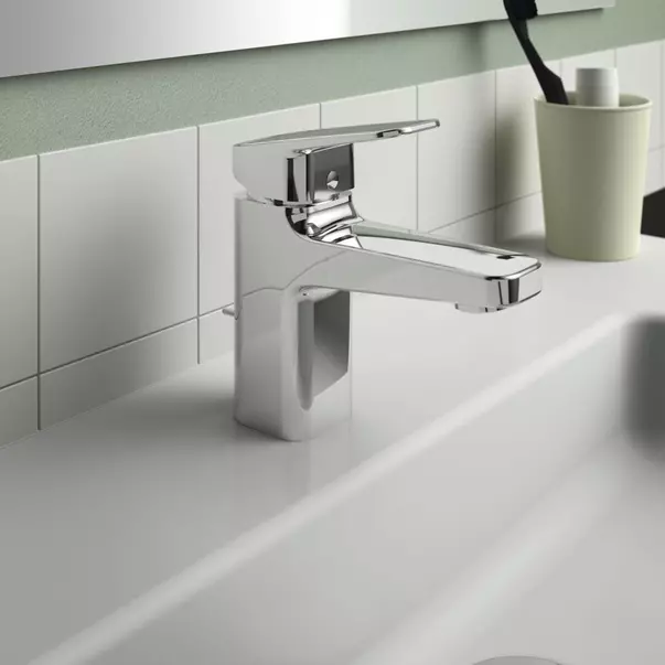 Baterii baie - Baterie lavoar Ideal Standard Ceraplan H75 BlueStart finisaj crom lucios cu ventil