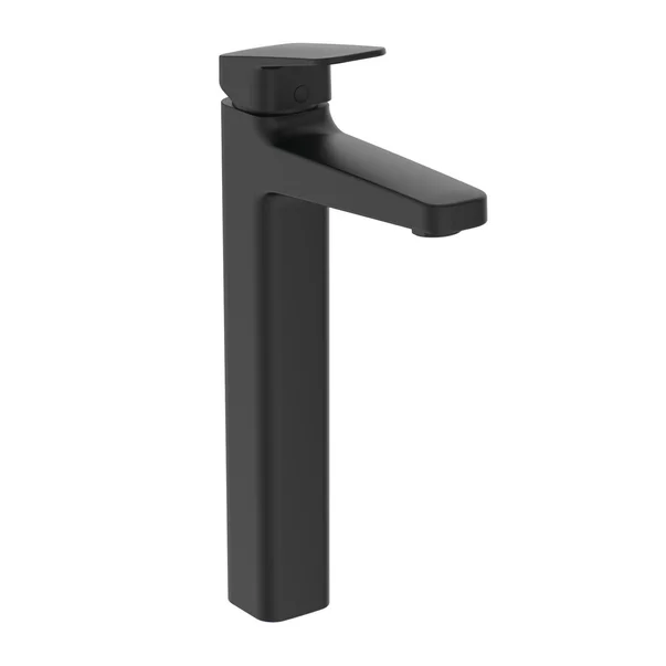 Baterii baie - Baterie lavoar inalta Ideal Standard Ceraplan 250 negru mat cu ventil Pop-Up metalic