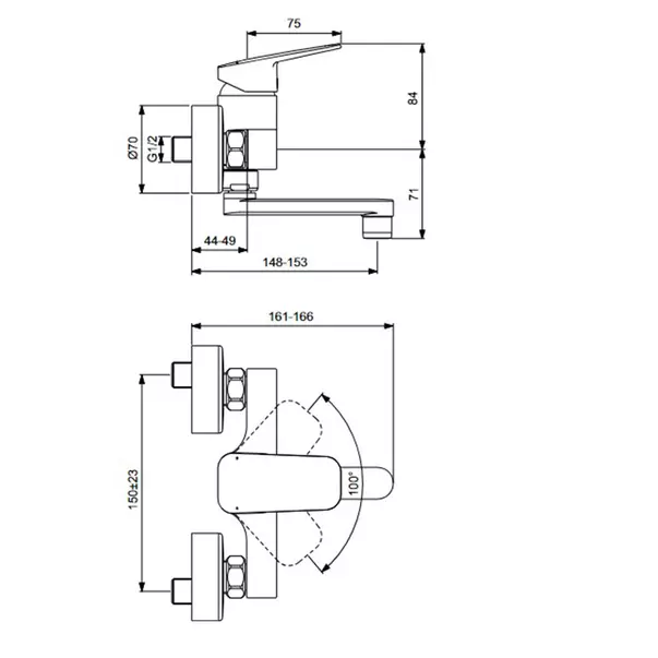 Baterie lavoar cu monocomanda Ideal Standard Ceraplan BD241AA [3]