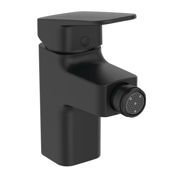 Baterii bideu si dus igienic - Baterie bideu Ideal Standard Ceraplan negru mat cu ventil Pop-Up metalic