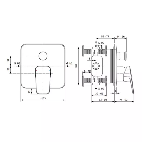 Baterie cada incastrata Ideal Standard Ceraplan fara corp ingropat [4]