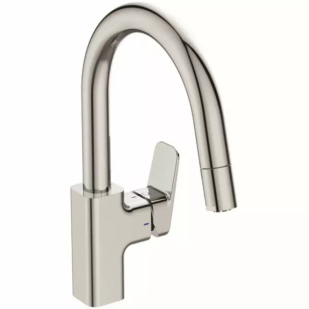 Baterii cu dus extractabil - Baterie bucatarie cu dus extractibil si presiune scazuta Ideal Standard Ceraplan