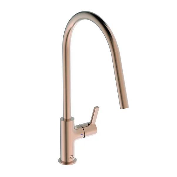 Bucatarie - Baterie bucatarie Ideal Standard Gusto 226 cu pipa rotativa cupru Sunset Rose
