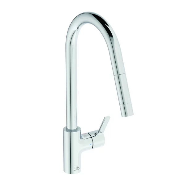 Baterii cu dus extractabil - Baterie bucatarie cu dus extactibil Ideal Standard Gusto 235 crom lucios 1 tip de jet