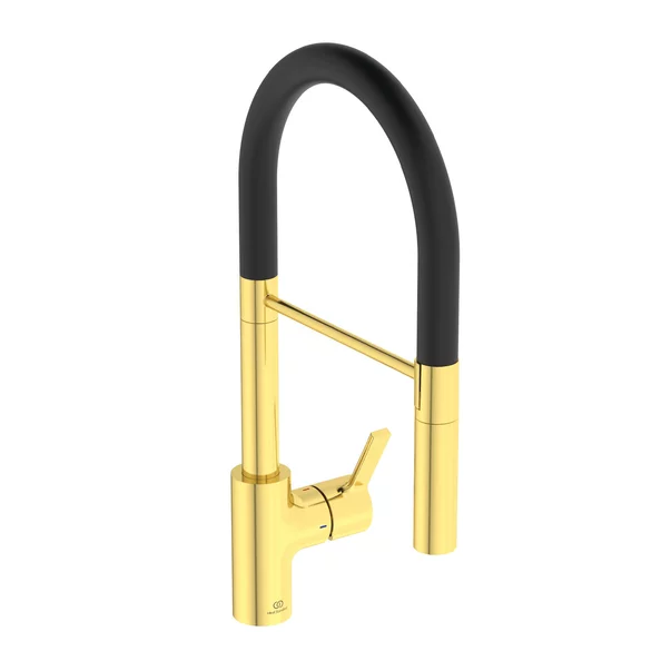 Bucatarie - Baterie bucatarie cu pipa flexibila semi-profesionala Ideal Standard Gusto 142 auriu - negru