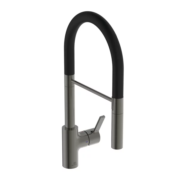 Bucatarie - Baterie bucatarie cu pipa flexibila semi-profesionala Ideal Standard Gusto 142 gri - negru