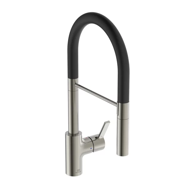 Bucatarie - Baterie bucatarie cu pipa flexibila semi-profesionala Ideal Standard Gusto 142 argintiu - negru