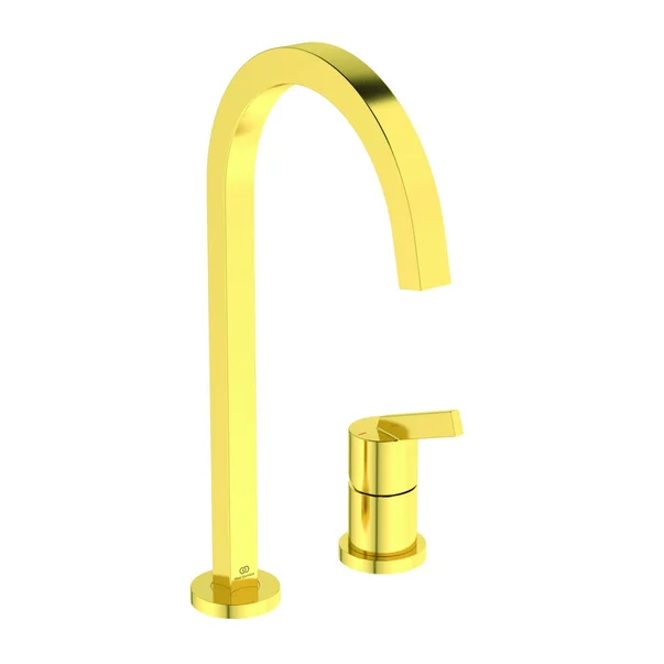 Bucatarie - Baterie bucatarie Ideal Standard Gusto Square 217 auriu periat 2 elemente