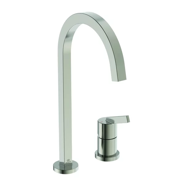 Bucatarie - Baterie bucatarie Ideal Standard Gusto Square 217 argintiu Silver Storm 2 elemente