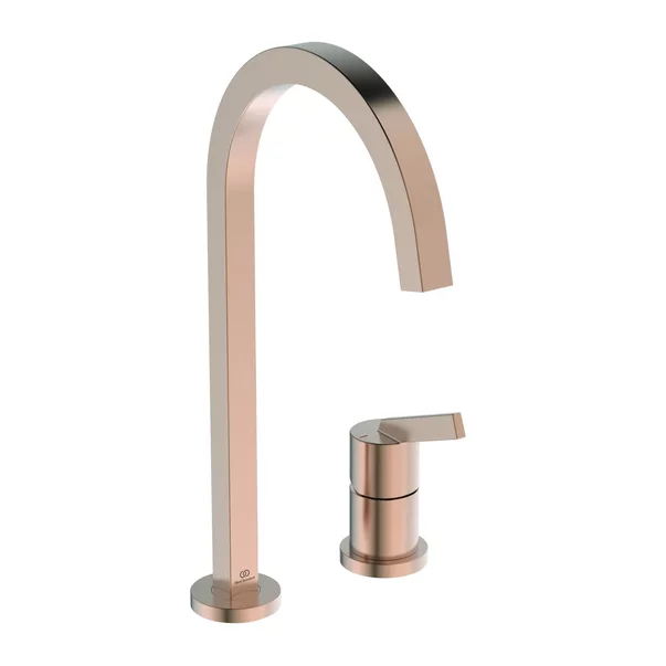 Bucatarie - Baterie bucatarie Ideal Standard Gusto Square 217 cupru Sunset Rose 2 elemente