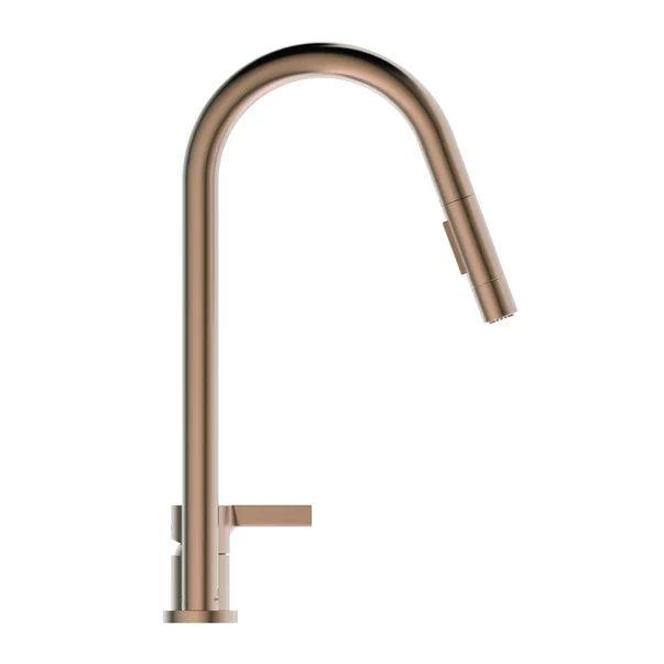 Baterie bucatarie cu dus extactibil Ideal Standard Gusto 242 cupru Sunset Rose 2 tipuri de jet [2]