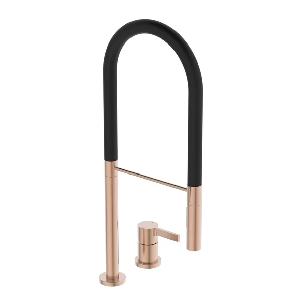 Baterii cu pipa flexibila - Baterie bucatarie cu pipa flexibila Ideal Standard Gusto 142 cupru - negru semi-profesionala