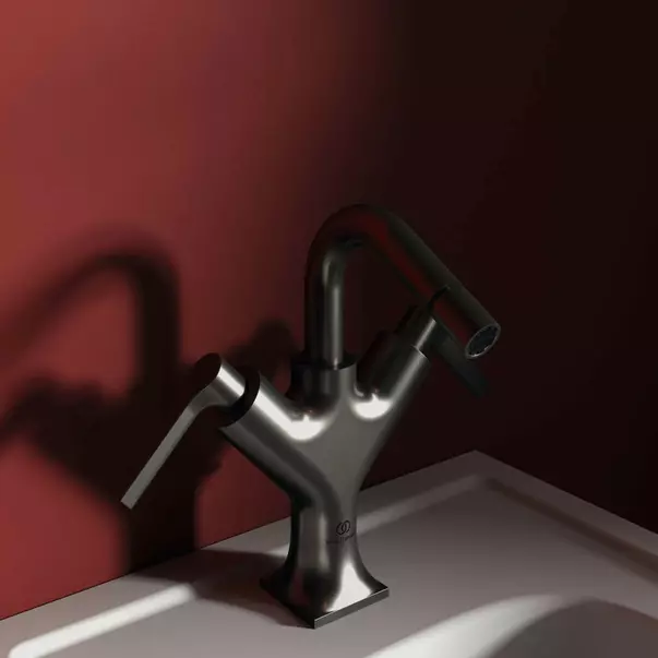 Baterii bideu si dus igienic - Baterie bideu Ideal Standard Atelier Joy Neo gri Magnetic Grey dubla comanda