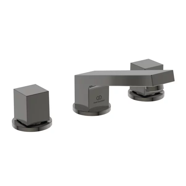 Baterii baie - Baterie lavoar Ideal Standard Atelier Extra 3 elemente gri Magnetic Grey cu ventil Pop-Up