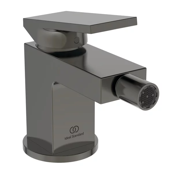 Baterii bideu si dus igienic - Baterie bideu Ideal Standard Atelier Extra gri Magnetic Grey cu ventil Pop-Up