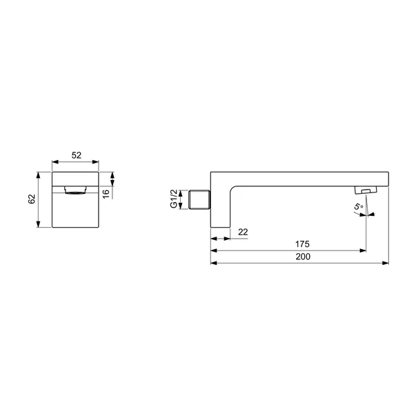 Pipa cada Ideal Standard Atelier Extra auriu periat 20 cm [4]