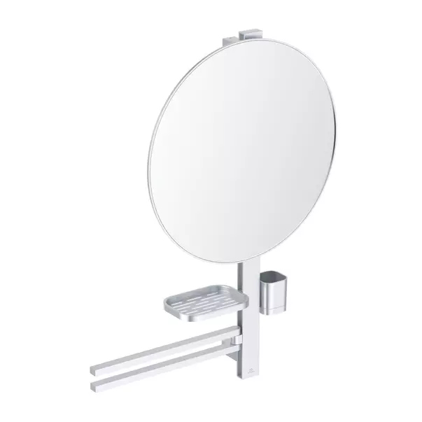 Accesorii lavoar - Set accesorii pentru lavoar Ideal Standard Alu+ argintiu mat 80 cm din aluminiu