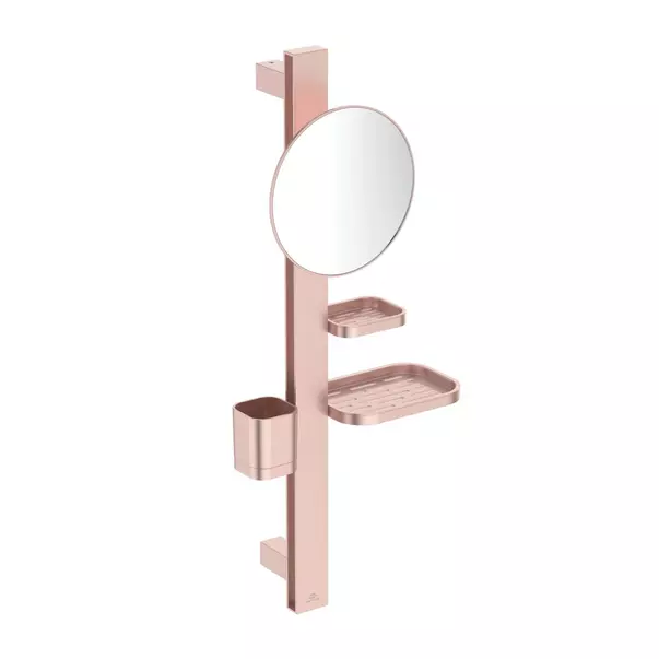 Accesorii lavoar - Set accesorii pentru lavoar Ideal Standard Alu+ rose mat din aluminiu 70 cm cu oglinda mobila