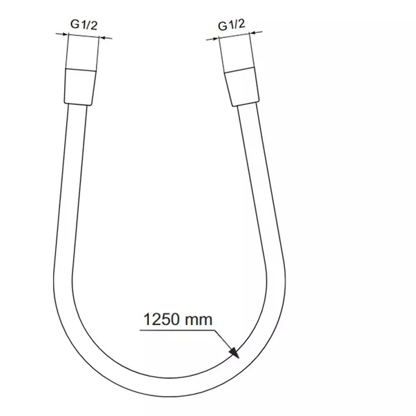 Furtun de dus gri inchis Ideal Standard IdealRain 125 cm [2]