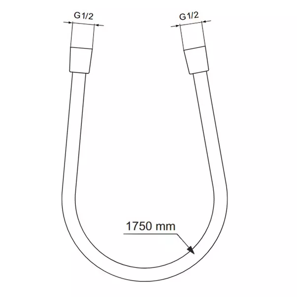 Furtun de dus gri inchis Ideal Standard IdealRain 175 cm [2]