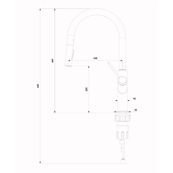 Baterie bucatarie Omnires Bend grafit [5]