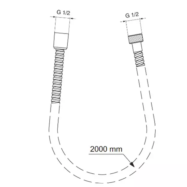 Furtun de dus Ideal Standard IdealRain MetalFlex 200 cm [2]