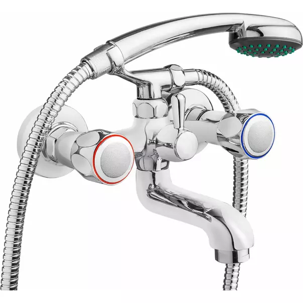 Baterie cada – dus dubla comanda Deante Teno crom cu set de dus [1]