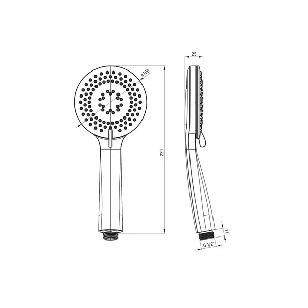 Baterie cada freestanding monocomanda auriu periat Deante Arnika [4]
