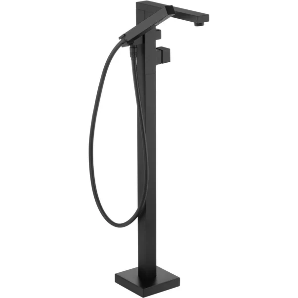 Baterii cada - Baterie cada freestanding monocomanda negru Deante Hiacynt cu set de dus