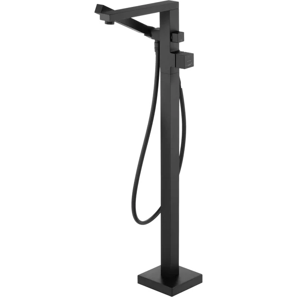 Baterie cada freestanding monocomanda negru Deante Hiacynt cu set de dus [2]