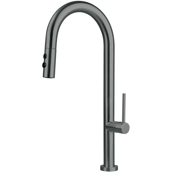 Baterie bucatarie cu dus extractibil titanium Deante Olfato [1]