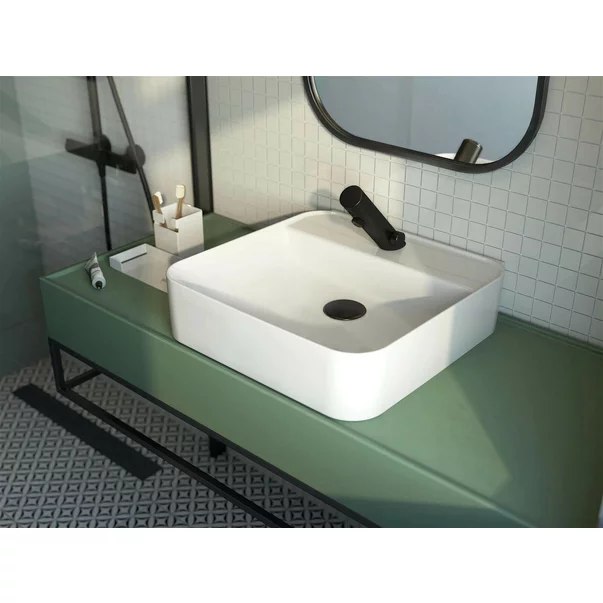 Baterie lavoar cu senzor reglare temperatura si alimentare electrica negru Deante Sense [2]
