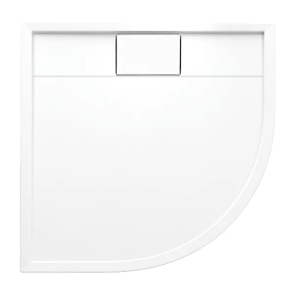 Cadita dus semirotunda  Omnires Brooklyn alb  90x90 cm [1]