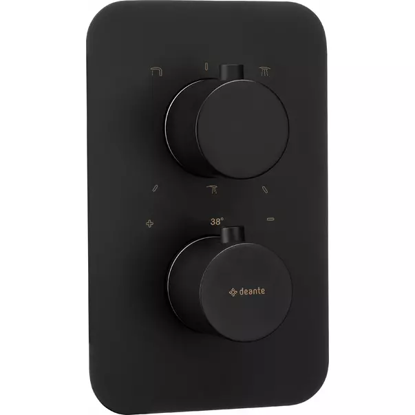 Corp incastrat pentru baterie dus Deante Box cu termostat negru [1]