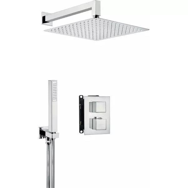 Sistem de dus incastrat Deante Box crom cu termostat [1]