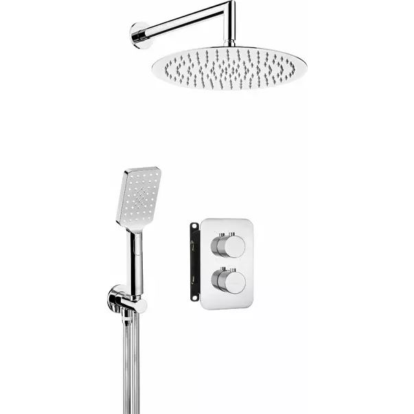 Sistem de dus cu termostat incastrat Deante Box crom [1]