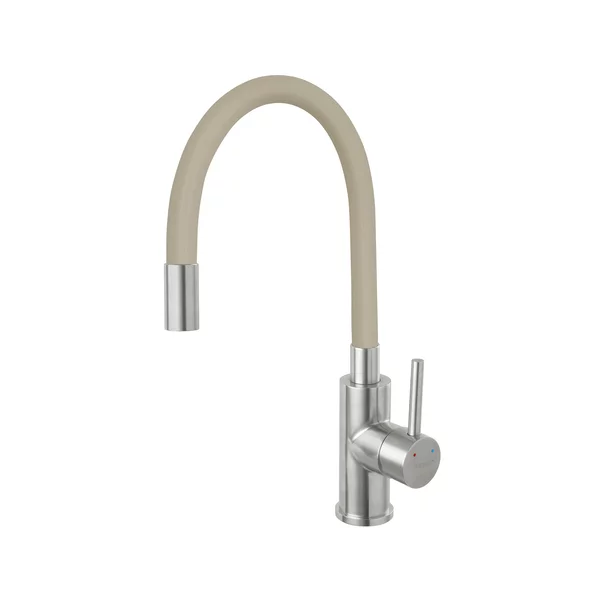 Baterie bucatarie cu pipa flexibila Ferro Zumba bej - inox [1]