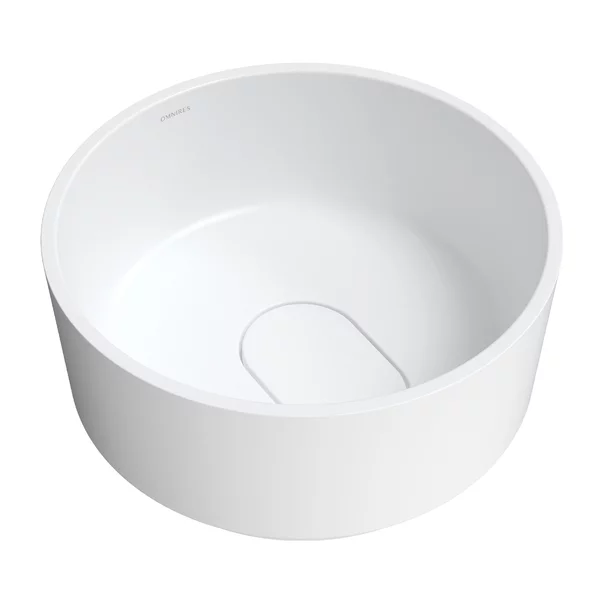 Lavoare pe blat - Lavoar pe blat Omnires Cadence M+ rotund alb mat 42 cm